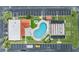 Aerial view showing pool, parking, and clubhouse at 37743 Mission Hills Ave, Zephyrhills, FL 33541