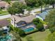 Aerial view of home with pool and backyard at 4317 Honey Vista Cir, Tampa, FL 33624