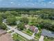 Aerial view showcasing a single-Gathering home with a backyard pool at 4317 Honey Vista Cir, Tampa, FL 33624