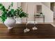 Close-up of a dining table featuring elegant tableware, floral arrangements, and sophisticated decor at 6404 Key Island Ave, Apollo Beach, FL 33572