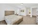 Spacious bedroom with wood bed frame and carpet flooring at 19336 Eagle Creek Ln, Tampa, FL 33647