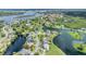 Aerial view of waterfront homes and community at 2118 Harbour Watch Dr, Tarpon Springs, FL 34689