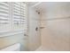 Clean shower with tile surround and window at 2118 Harbour Watch Dr, Tarpon Springs, FL 34689