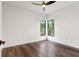 Bedroom with modern ceiling fan and window view at 321 W Hanlon St, Tampa, FL 33604