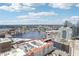 Panoramic aerial view of the city skyline and waterfront at 450 Knights Run Ave # 411, Tampa, FL 33602