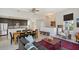 Open concept dining area with a wooden table and seating for six at 450 Knights Run Ave # 411, Tampa, FL 33602