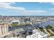 Aerial view showing the property's location near the city center and waterfront at 450 Knights Run Ave # 411, Tampa, FL 33602