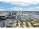 Aerial view showcasing the community's desirable location near the city and waterfront at 450 Knights Run Ave # 411, Tampa, FL 33602