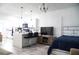 Modern kitchen with an island and pendant lighting at 2503 W Marquette Ave, Tampa, FL 33614