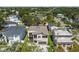 Stunning aerial view of modern home surrounded by lush landscaping and neighborhood at 2206 N Boulevard, Tampa, FL 33602