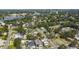Expansive aerial view shows how the property is nestled in a mature, green neighborhood near Tampa Bay at 2206 N Boulevard, Tampa, FL 33602