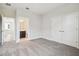 Bright bedroom with ensuite bathroom and double door closet, offering a spacious and modern feel at 2206 N Boulevard, Tampa, FL 33602