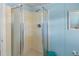 Light-filled shower features a glass enclosure and shower head at 4031 Eagle Nest Dr, Hernando Beach, FL 34607