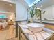 Modern bathroom with double vanity and marble countertop at 4608 Holbrook Rd, Plant City, FL 33565