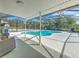 Relaxing view of the pool from the covered patio at 4608 Holbrook Rd, Plant City, FL 33565