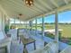 Serene front porch with seating, fans, and views of the countryside at 4608 Holbrook Rd, Plant City, FL 33565