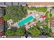 Aerial view of community pool,showing surrounding buildings and landscape at 2331 W Horatio St # 610, Tampa, FL 33609