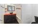 Bathroom with a black vanity and vessel sink at 2331 W Horatio St # 610, Tampa, FL 33609