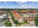 Wide aerial view of building and neighborhood, showing ample parking and nearby urban landscape at 2331 W Horatio St # 610, Tampa, FL 33609