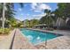 Community pool with lounge chairs and umbrellas at 2331 W Horatio St # 610, Tampa, FL 33609