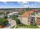 Aerial view showcasing a building and surrounding neighborhood with lush greenery at 2331 W Horatio St # 610, Tampa, FL 33609