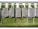 An aerial view of the backyard and roof of a row of houses at 10744 Hawks Landing Dr, Land O Lakes, FL 34638
