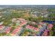 Aerial perspective of community pool and residential buildings at 9481 Highland Oak Dr # 1615, Tampa, FL 33647