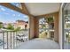 Private balcony overlooking community and parking lot at 9481 Highland Oak Dr # 1615, Tampa, FL 33647