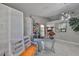Home office features built-in shelving and a tranquil atmosphere at 17721 Ridgeway Point Pl, Tampa, FL 33647