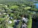 Aerial view showcasing home's location by the lake at 17721 Ridgeway Point Pl, Tampa, FL 33647