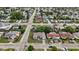 Aerial view of the home and surrounding area at 1332 Maybury Dr, Holiday, FL 34691