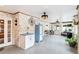 Outdoor space with whitewashed brick and a pool view at 1810 S Valrico Rd, Valrico, FL 33596