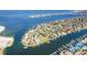 Aerial view of waterfront community and bay at 833 Ponce De Leon Dr, Tierra Verde, FL 33715