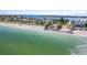 Beachfront property aerial view, showing beach and restaurant at 833 Ponce De Leon Dr, Tierra Verde, FL 33715