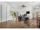 Spacious home office with hardwood floors and water views at 833 Ponce De Leon Dr, Tierra Verde, FL 33715