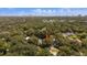 Wide aerial view showing home's location in a tree-lined neighborhood at 1506 S Sheridan Forest Dr, Tampa, FL 33629