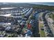 Aerial view of waterfront homes along canals. Red pin marks address at 617 Islebay Dr, Apollo Beach, FL 33572