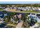 Aerial view of waterfront homes, showcasing private docks and access to canals with lush landscaping at 617 Islebay Dr, Apollo Beach, FL 33572