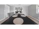 Dining room table with view into the living room at 5805 8Th Avenue W Dr, Bradenton, FL 34209