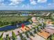 Aerial view of home community, showcasing the property's location and neighborhood at 15641 Aurora Lake Cir, Wimauma, FL 33598