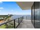 Stunning balcony view overlooking the water and city skyline with glass railings for unobstructed sight lines at 2912 Santiago St # 1201, Tampa, FL 33629