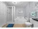 Relax in this bathroom with a shower and soaking tub at 501 Knights Run Ave # 2120, Tampa, FL 33602