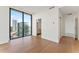 Bedroom with hardwood floors, city views and en-suite bathroom at 2912 Santiago St # 1201, Tampa, FL 33629