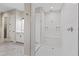 Spa-like Primary bathroom with large walk-in shower and double vanity at 13029 Paddock Wood Pl, Riverview, FL 33579