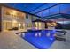 Resort-style pool and patio with spa and covered seating area at 13029 Paddock Wood Pl, Riverview, FL 33579