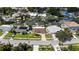 An aerial view showcasing the home's location and neighborhood at 537 Dolphin Se Ave, St Petersburg, FL 33705
