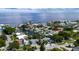 Aerial view of a tranquil waterfront community with houses and boats at 537 Dolphin Se Ave, St Petersburg, FL 33705