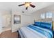 Bright bedroom with a double bed and built-in closet at 537 Dolphin Se Ave, St Petersburg, FL 33705