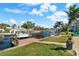 Private boat dock on a calm canal at 537 Dolphin Se Ave, St Petersburg, FL 33705