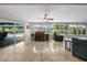 Gathering room with pool view, wet bar, and comfortable seating at 537 Dolphin Se Ave, St Petersburg, FL 33705